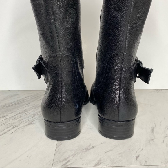 New! Naturalizer Jessie Black Leather Tall Boot 6 1/2 M - Picture 4 of 14
